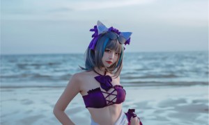 二佐Nisa – NO.199 碧蓝航线-柴郡泳装