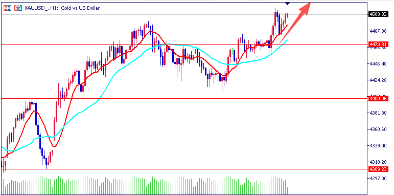 王导：黄金突破  下周4470上低多