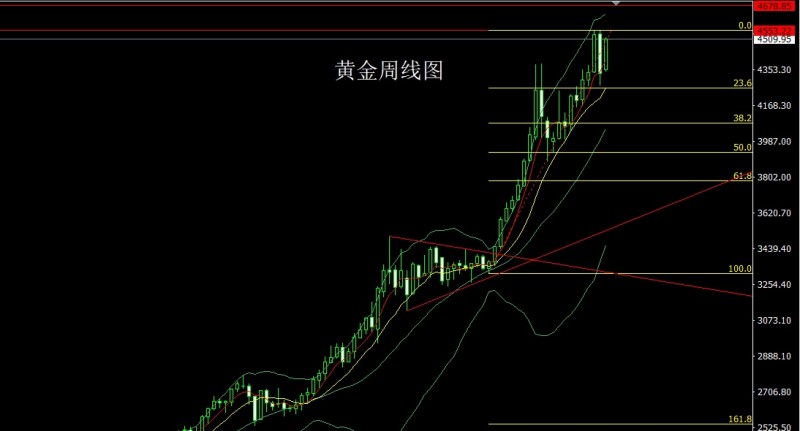 董镇元1月12日：周线大阳再冲顶，金银延多待新高