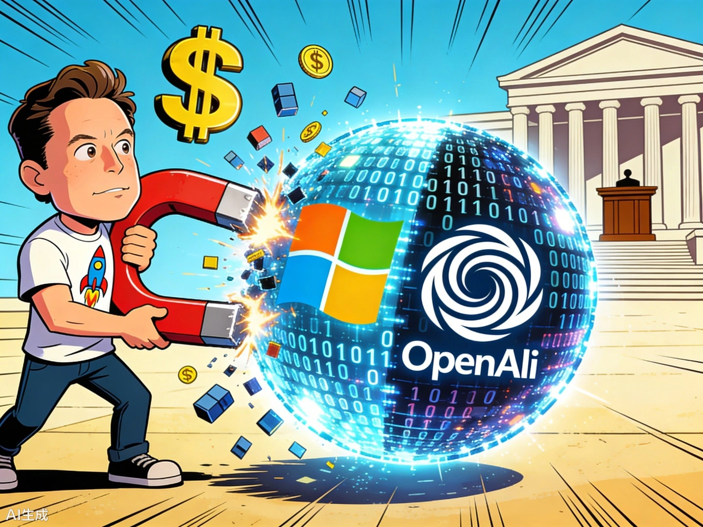 马斯克宣布起诉 OpenAI 与微软，索赔最高 1340 亿美元