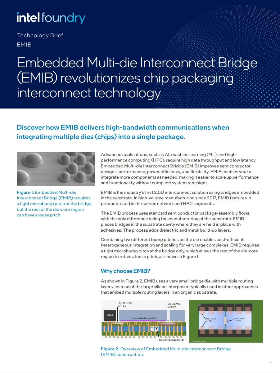 英特尔：EMIB 封装优于传统 2.5D 芯片，成本更低、设计更简单
