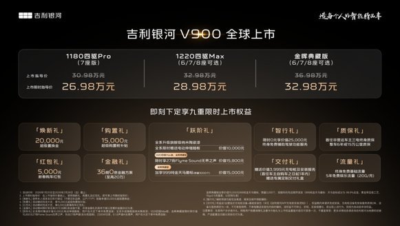 大家庭出行最佳之选！“AI全场景家庭旗舰MPV”吉利银河V900 正式上市